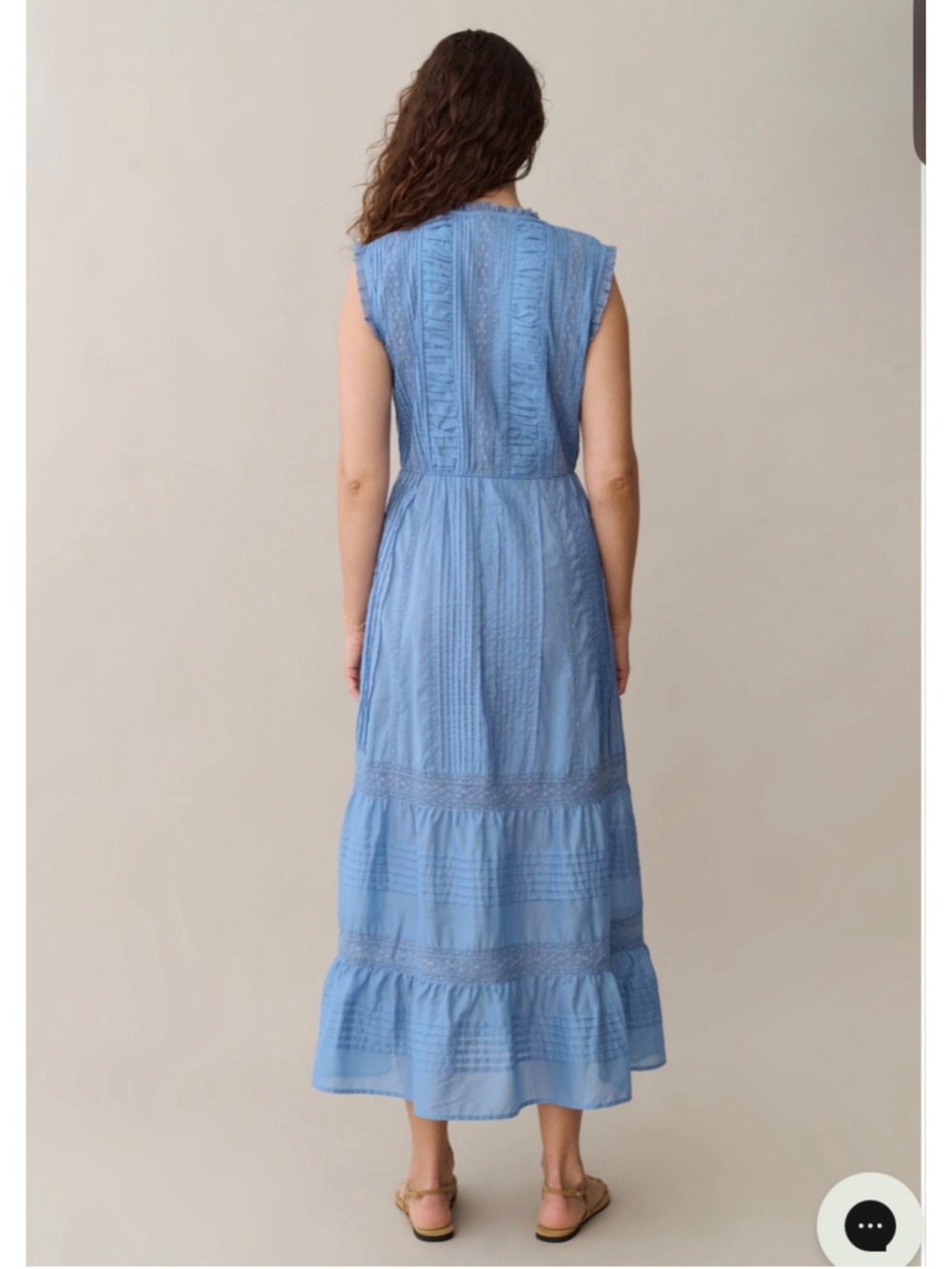 Women's Sorella Blue Cotton Maxi Dress Size S - Picture 2 of 12